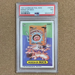 MIXED-UP MICK #302A 1987 GARBAGE PAIL KIDS STICKERS VINTAGE OS8 - PSA 7 NM - Picture 1 of 5