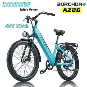 BURCHDA AZ26 26 Zoll Elektrofahrrad E-CityBike 48V20Ah Fat Reifen 45km/h MTB - Bild 1 von 17