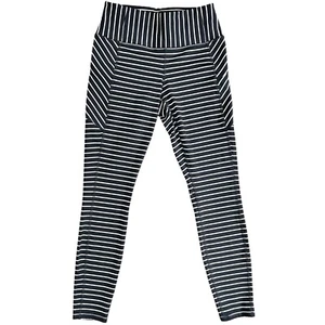 ATHLETA Contender 7/8 Leggings Size XS Navy Strips High Rise Training Zip Pocket - Picture 1 of 8