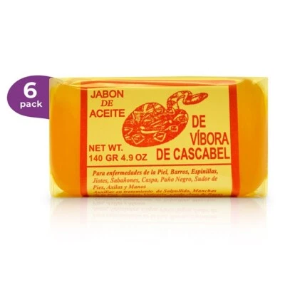 6 PACK - Vibora de Cascabel Oil Soap Bars Skin Care Pimples & Acne 🐍✅ - Image 1 of 2