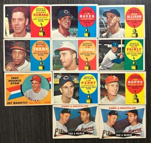 1960 Topps LOTE DE 11 NOVATOS & Face & Wilhelm, seleccionado por Youth of America -d4 - Imagen 1 de 2
