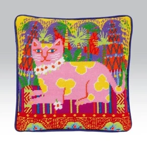 EHRMAN Thai Cat SUSANNAH LISLE tapestry needlepoint kit rare & retired VINTAGE - Picture 1 of 7
