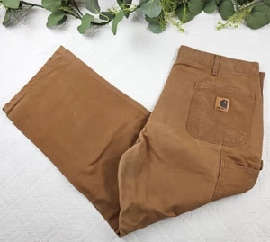 Vintage Carhartt Herren braun khaki gerades Bein Cargohose Größe 40 x 30 hergestellt in den USA - Bild 1 von 9