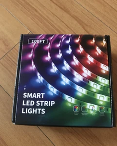 100 Fuß Smart LED Streifen Lichter Bluetooth mit Fernbedienung, LED Lichter Zuhause Neu - Bild 1 von 5
