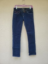 Pepe Jeans London Men's Blue Straight Leg Embroidered Dark Wash Jeans Size 29x33