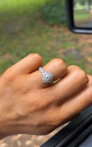 wedding rings for woman white gold 14k preowned - Picture 1 of 6