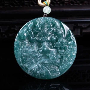 Certified Natural A-grade jade carving, domineering landscape dragon jade - Picture 1 of 5