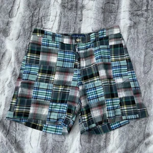 Bermuda Cape Madras patchwork pantaloncino leggero donna taglia 8 blu usato in ottime condizioni - Foto 1 di 10
