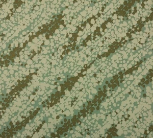 WAVERLY RAIN SPA BLUE Tan Ivory Geometric Floral Vine Fabric BY THE YARD 54"W - Picture 1 of 5