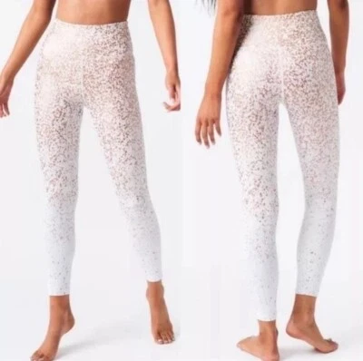 Leggings ajustados Zyia Stay Gold Light N tiro alto 7/8 talla 4 para mujer blancos nuevos sin etiquetas Foto 1 de 4