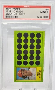 1981 Topps Mike Schmidt Scratch-Offs #60 PSA 9 Philadelphia Phillies - Picture 1 of 4