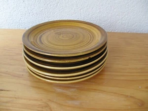 6 Zell am Harmersberg Spirale braun Kuchenteller Frühstücksteller Teller 19 cm  - Bild 1 von 3