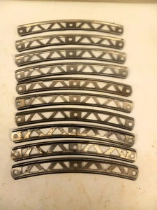 Gilbert Erector Part E 5" Nickel Plated Curved Girders: Set of 10 Lot A - Picture 1 of 1