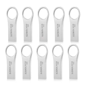 Laser Print Custom Logo USB 2.0 2GB 100PCS Metal Mini Style Flash Drives Memory - Picture 1 of 15