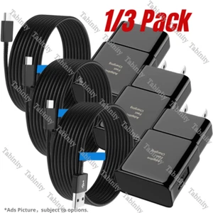 Adapter Cube Fast Charger Type C Android Phone Charging Cable For Samsung Galaxy - Picture 1 of 19