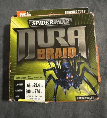 Línea de pesca trenzada SpiderWire DURA TRENZADA - 65 LB - 150 yardas - VERDE MUSGO Foto 1 de 2