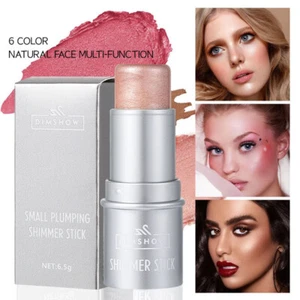 6 Colors Cheek Lip Tinted Moistured Blush Stick Eyes Cheek Lip Brighten Cream - Picture 1 of 26
