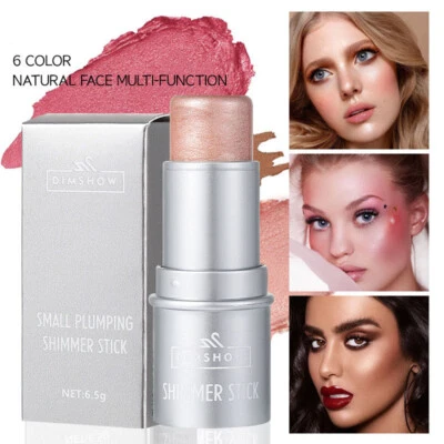 6 Colors Cheek Lip Tinted Moistured Blush Stick Eyes Cheek Lip Brighten Cream - Image 1 of 4