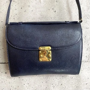 FENDI Lizard Leather Mini Shoulder Bag, Dark Navy, Damen - Bild 1 von 8