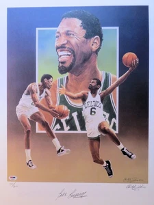 Bill Russell Signed Auto 18X24 Lithograph Litho Celtics Photo #/500 PSA/DNA - Picture 1 of 2