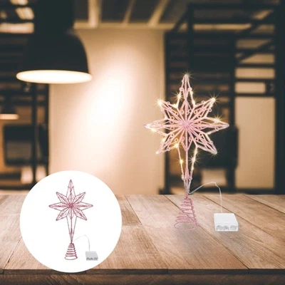  1 pz ornamento natalizio decorativo natale albero stella lampada a stella - Immagine 1 di 4