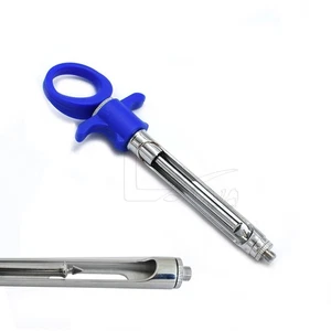 Jeringa anestésica dental autoaspirante 1,8 CC-mango de plástico azul dental - Imagen 1 de 2
