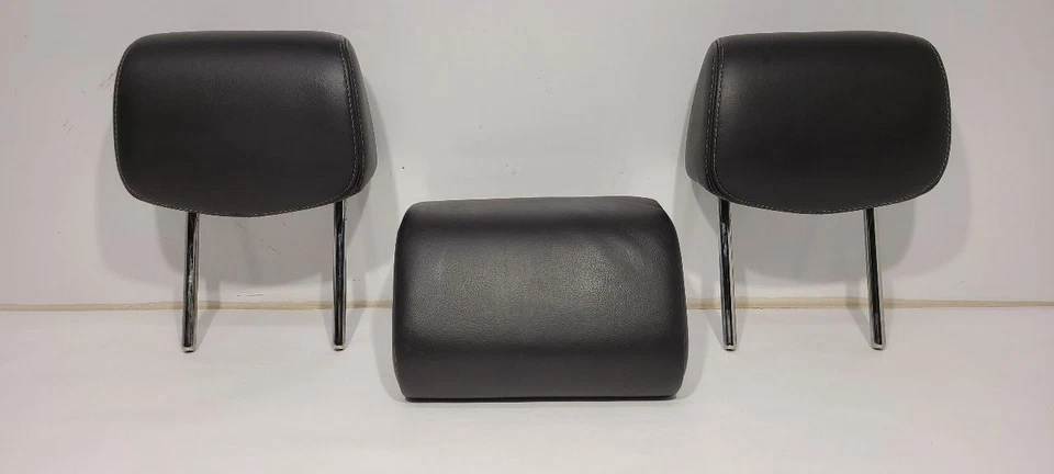 Cadillac SRX 2010-2016 RH CENTRO LH JUEGO DE 3 REPOSACABEZAS TRASERO CUERO NEGRO Foto 1 de 4