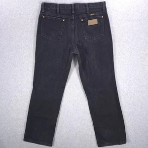 Wrangler Cowboy Cut Rodeo Slim Fit Black Denim Jeans Mens 34x30 (33x29) - Picture 1 of 16