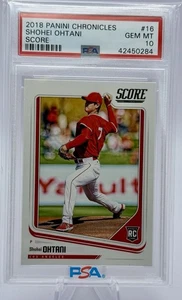 Shohei Ohtani RC 2018 Score #16 PSA 10 Rookie Card LA Dodgers - Picture 1 of 2