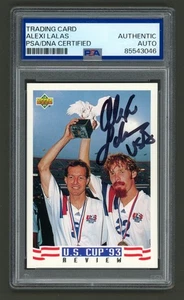 Alexi Lalas Signed 1993 Upper Deck World Cup Preview Card #140 (PSA) Soccer Auto - Picture 1 of 2