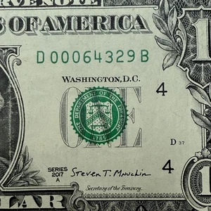 Kansas City, MO banconota con codice postale $ 1 banconota da un dollaro numero di serie fantasia D00064329B - Foto 1 di 6