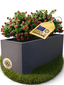 Pflanzkübel rechteckig Vulkan Blumenkasten mit Wasserspeicher Balkon Blumenkübel - Bild 1 von 10