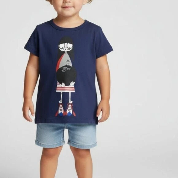 Camiseta Little Marc Jacobs Miss Marc Bowling Talla 2 Gráfico Estampado Foto 1 de 4