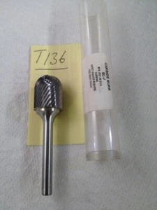 1 NEW HTC 1/4" SHANK CARBIDE BURR. SC-7. SINGLE CUT. END CUT. USA MADE (T136) - Picture 1 of 4