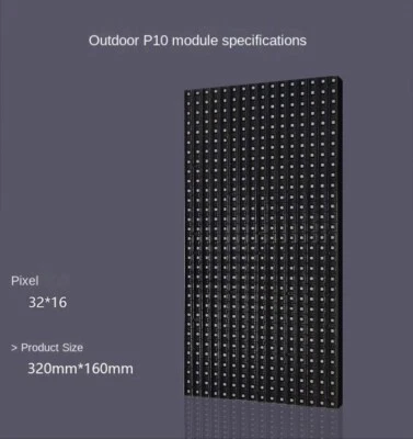 Módulo SMD3535 320 mm * 160 mm video pared 1 pieza a todo color para exteriores 1/2 escaneo LED P10 - Imagen 1 de 4