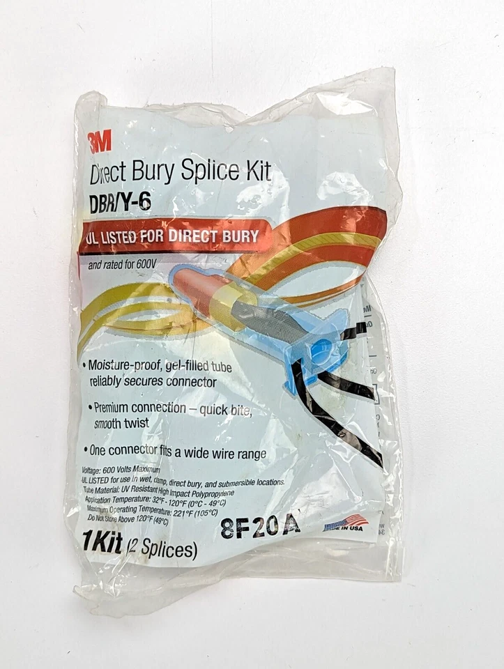 3M Underground Direct Bury Splice Kit No. Dbr/y-6 600v