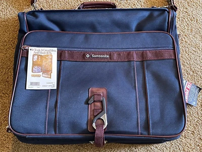 NEW Samsonite Garment Bag 1987 Silhouette 4 Ultravalet Big Luggage Suitcase Navy - Image 1 of 4