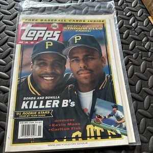 Vintage Spring 1991 Topps Magazine #6 Barry Bonds Bobby Bonilla
