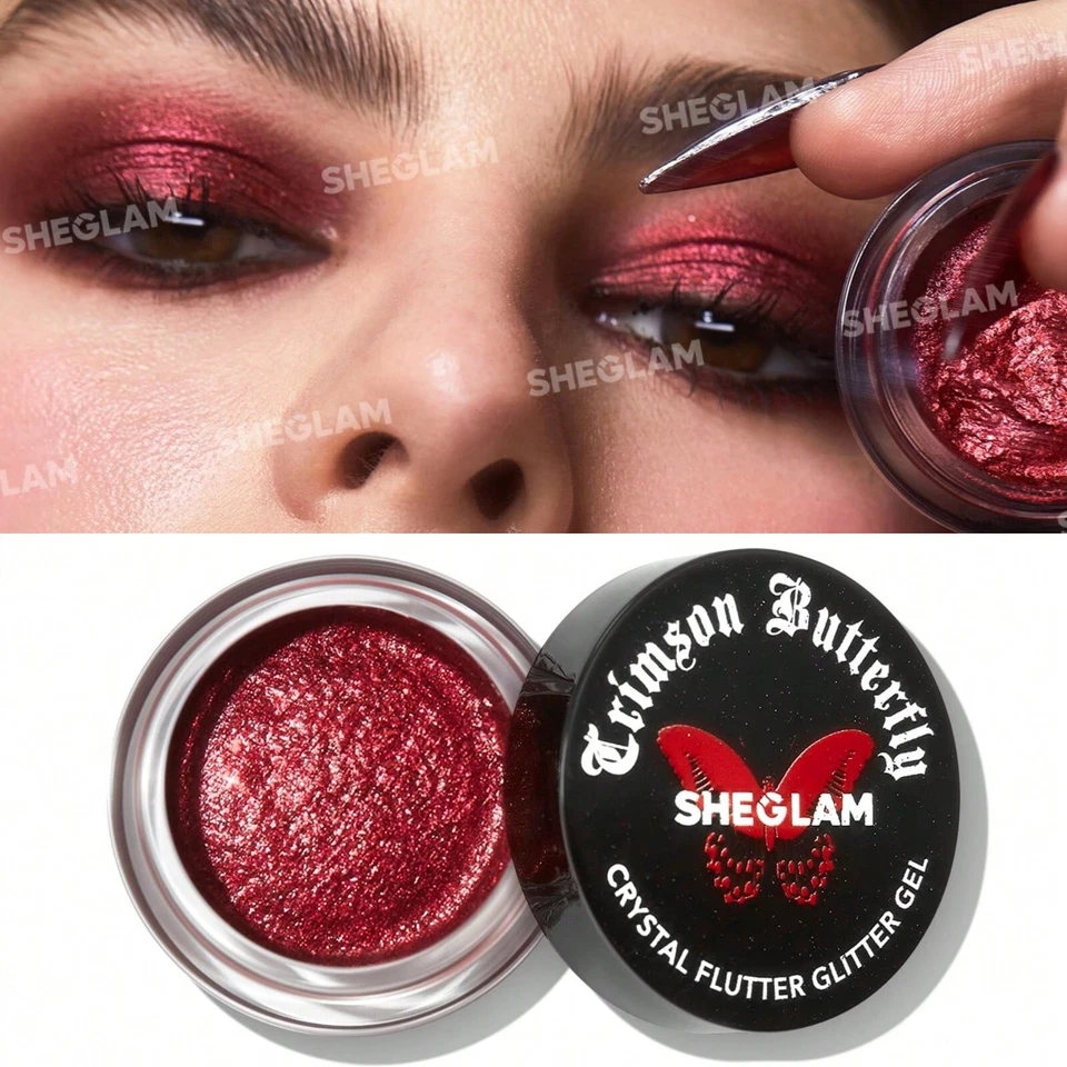 CRIMSON BUTTERFLY Sheglam Crystal Flutter Gitter Gel EYESHADOW - COCOON - Image 1 of 4
