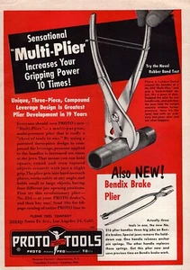 1954 Proto Tools Multi-Plier Multipurpose Pliers Original Print Ad - Picture 1 of 1
