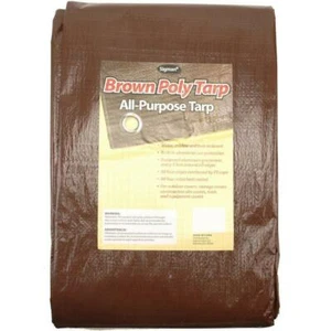 Sigman 20' x 30' Brown Economy Tarp Roofing Tarp Camping Tarp - New - Picture 1 of 2