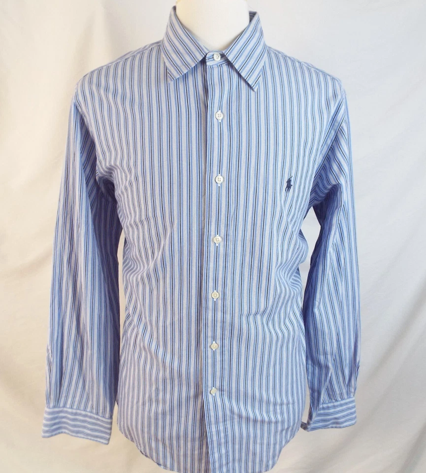 Camisa de vestir polo Ralph Lauen para hombre talla 17x36/37 Andrew 100 % algodón ajuste regular Foto 1 de 4