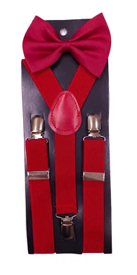 Juegos de tirantes y pajaritas para niños niñas niños elásticos y ajustables Foto 1 de 2