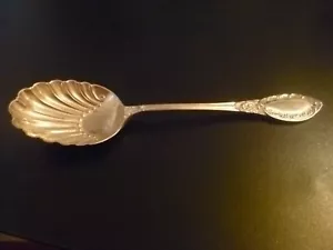 244 An Antique 'J S Doidge' Scalloped Bowl Silver Plated Preserve Spoon - Picture 1 of 8
