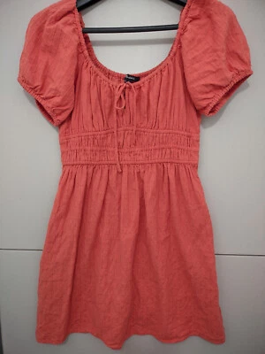 Vestido Madewell Feminino M Mini Dobby Sophia Gravata Frente Cottagecore Camponês Boho - Imagem 1 de 4