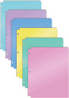 3 Hole Punch Pocket Folders, Bulk Pack, Sturdy Plastic 2 Pocket Folders, Assorte