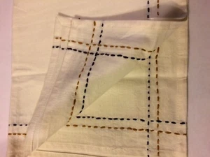 Tovaglioli Anthropologie cotone bianco sporco decorazione gessato 18" x 18" $10,00 - Foto 1 di 6
