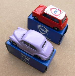 Corgi 1993 FINA Petrol promo' models by Mattel. 'Fina' Mini & Morris Minor - Picture 1 of 3