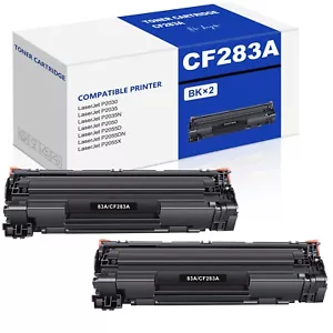 2PK CF283A 83A Toner for HP LaserJet Pro MFP M225rdn M201dw M127fw Printer - Picture 1 of 8