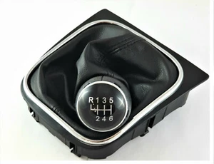 VW GOLF V PLUS 2005-2008 POMELLO DEL CAMBIO MANUALE + CUFFIA 6 MARCE CROMATO - Foto 1 di 9